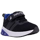 Nautica Kids Boys Girls Fashion Sneaker Athletic Running Shoe with Stap for Toddler and Little Kids-Towhee Buoy Toddler-Black Cobalt Size-9