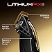BaBylissPRO LithiumFX+ Cord/Cordless Hair Clipper for Men, Facial Hair Clipper with Lithium-Ion Battery, Zero Gap Adjustable with 5-Position Taper