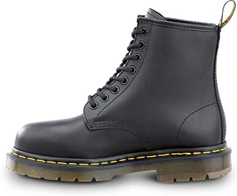 Dr. Martens, Unisex 1460 Slip Resistant Steel Toe Light Industry Boots, Black Industrial Full Grain, 11 US Women/10 US Men