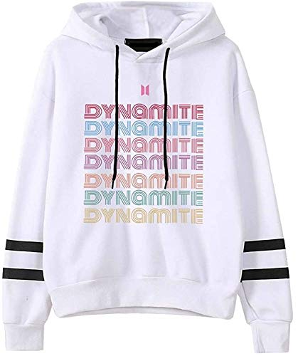 Photo de Sweat à capuche pour femme Motif album dyn?m?t - Blanc - L