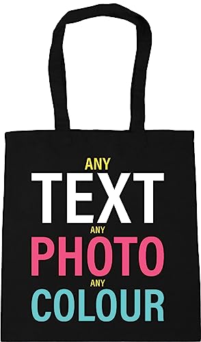 Hippowarehouse Personalised Tote Shopping Gym Beach Bag 42cm x38cm, 10 litres