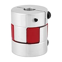 KooingTech 8mm bis 8mm Wellenkupplung, Aluminiumlegierung Welle Pflaume Verbindungswelle für Schrittmotor D20 L25