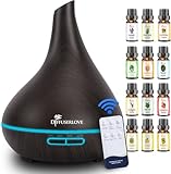 Diffuserlove Humidifier Essential Oil Diffuser 500ML Remote Control Cool Mist...