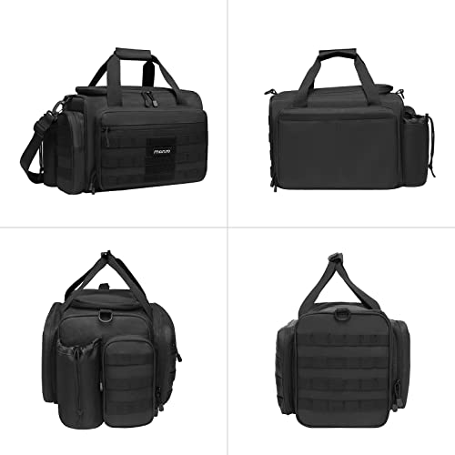 MOSISO Tactical Range Bag for Gun,Large Range Duffle for Pistols and Gear,Carrying Bag with Handle&Shoulder Strap for Handguns and Ammo, Soft Cases for Pistol for Shooting Range Outdoor Hunting, Black by MOSISO - Image 5