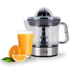 – Electric juicer max juice yield | Citrus juicer + 2 cones 40W | Lemon, lime, orange, fresh fruit squeezer machine | Automatic lever press extractor | exprimidor de naranjas electrico