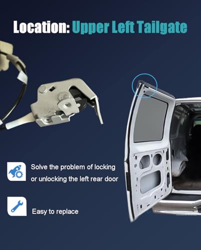 Image of Rear Left Cargo Door Latch Cable for Ford Van 1992-2009