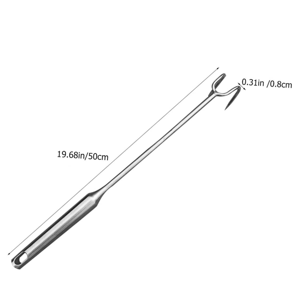 IWOWHERO BBQ Grilling Hook Daily Use Meat Hook Professional Pork Hook Stainless Steel Pork Hook Easy to Use Cle