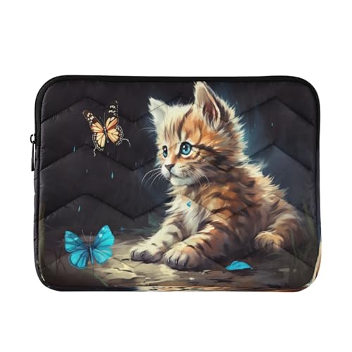 Funda Laptop Cute Cat Butterfly 13-14 Pulgadas Impermeable miniatura 1