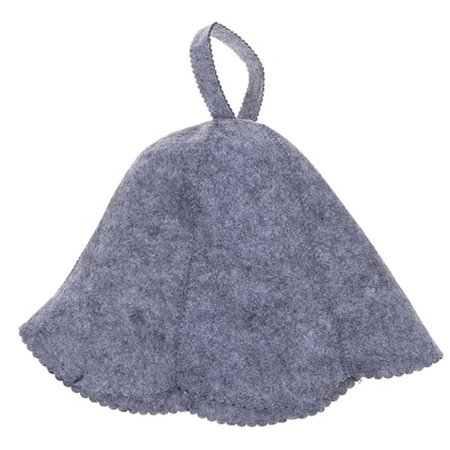 YUKORT sauna hat Felt Head Protection Bath Anti Heat Free Size Shower Cap Sauna Hat Bathroom Accessories Banya Hat (Color : Gray)