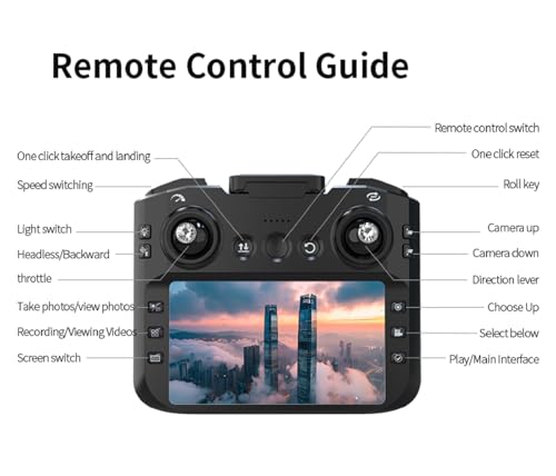 Big-Size K200 Max Drone with 4.8-Inch Screen Controller with SD Card, Two-batteries, Brushless Motor, Optical Flow Positioning, with Black Outdoor Carrying Case. - Image 7