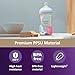 Philips Avent PPSU Natural Baby Bottles with Medium Flow Nipples (Flow 3), 9oz, with Decoration, 2-Pack, SCY943/02