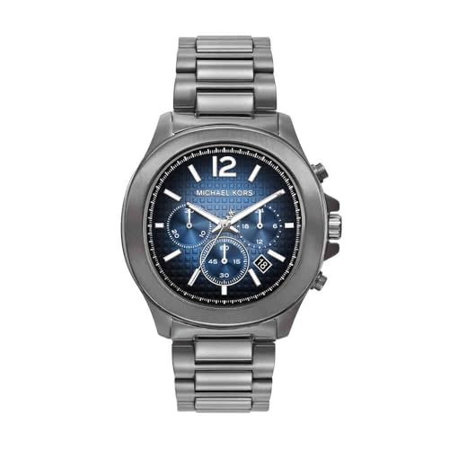 Michael Kors Sage Watch for Men 44mm Quartz Chronograph Movement with Stainless Steel Strap