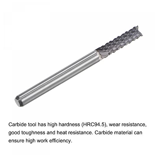 Image of uxcell End Mill CNC Router Bits, 3.175mm x 12mm 1 /8 inch Shank Diamond Film Coated Carbide Engraving Bit Milling Cutter Right Hand for PCB Plastic Fiber Wood 10pcs