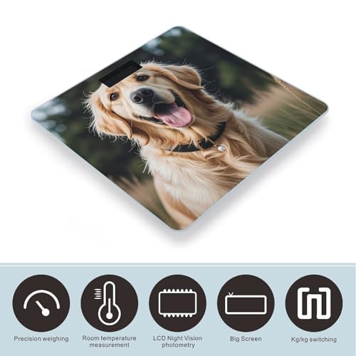 Báscula digital de baño con diseño Golden Retriever miniatura 3