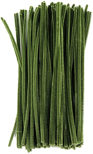 Touch of Nature Chenille Stems 6mmx12" 100/Pkg-Moss Green