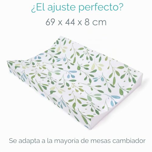 Miniatura 2 de Clair De Lune Cambiador De Bebé Con Cuña Antivuelco, 69 X 44 Cm, Color Verde Oliva