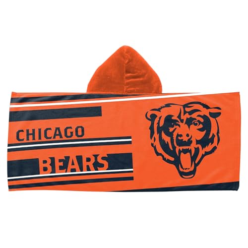 Northwest NFL Chicago Bears Unisex-Youth Hooded Youth Beach Towel, 21" x 51", Liner