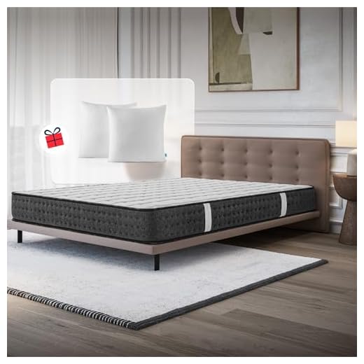 COSMOS Equinox Colchón Viscoelástico 150x190 cm + 2 Almohadas 60x60 - Altura 21 cm - Espuma HR y Blue Latex - Semifirme-7 Zonas de Confort - Transpirable - Hipoalergénico - Reversible Invierno/Verano