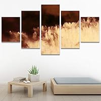 SIGNWIN 5 Panel Canvas Wall Art Modern Art Multicolor Nature Photography Relax/Calm Romantics Waterfall for Home Decorations Ready to Hang - 60