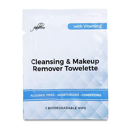 Fabbpro Cleansing & Makeup Remover Towelette With Vitamin E – Alcohol-Free Heavy Face Cleansing Wipes – Exfoliating Makeup Remover Wipes – Biodegradable & Eco Friendly Make Up Remover Face Wipes - Pack Of 500 #TOP28
