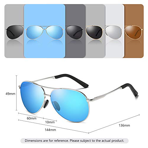 Image of Cyxus Aviator Sunglasses for Men Polarized UV400 Protection 1489 | Anti Glare,Davos Style,Military Pilot Sunglasses,Ideal for Driving Hiking Travel Outdoor Activities