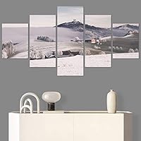 SIGNWIN 5 Panel Canvas Wall Art Modern Art Desert Multicolor Nature Photography Relax/Calm Southwest for Home Decorations Ready to Hang - 60