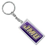 GRAPHICS & MORE Rectangle James Madison University Dukes Logo Keychain in Chrome Plated Metal