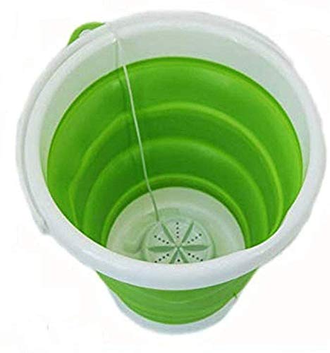 Lavadora Mini Turbo Portátil Con Bañera Plegable Lavadora Ultrasónica De Turbina Lavadora De Viaje Con Alimentación Por Usb Camping Apartamentos Dormitorio Rv Viaje De Negocios (Green)