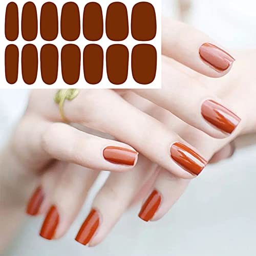 Wokoto 20 Sheets Solid Nail Polish Strips Full Nail Wraps Gel Nail Polish Stickers For Women Girls Stick On Nail Polish Wraps For Gel Polish Stickers Nails Gel Nail Strips Nail Gel Stickers For Nails #TOP6
