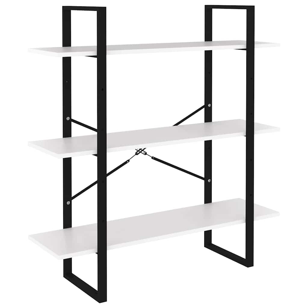 Scaffale bianco 100 x 30 x 105 cm, in legno e metallo