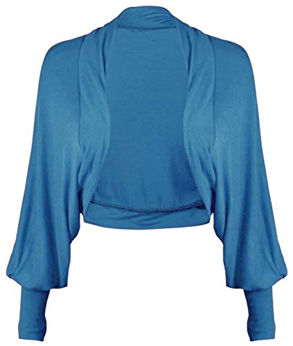 Islander Fashions Haut � Manches Chauve-Souris pour Dames Batman Haut � Manches Longues en Jersey Bolero Haut Cardigan Teal Petit/Moyen Cover