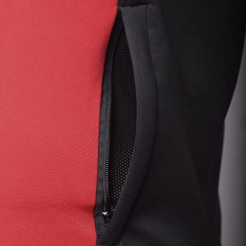 Deckra Mens Windproof Cycling Gilet Waterproof Softshell Road Cycling Lightweight Vest Running Hiking Top (X-Large, Black-Red) #TOP3