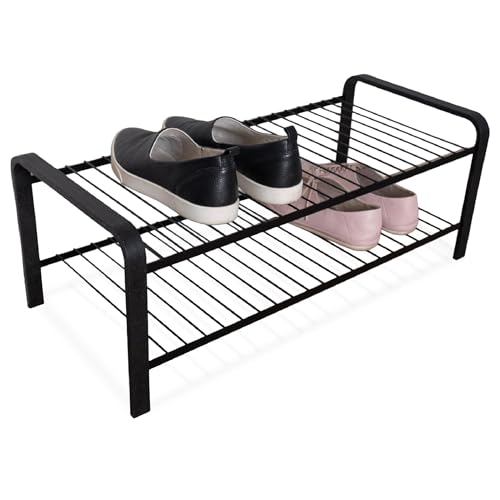 LM 391 Schuhregal aus Öko-Holz - pulverbeschichtetes Schuhregal platzsparend, 670 mm breite, ideal für Schrank… – Ansicht 1