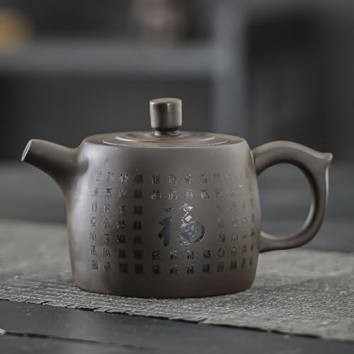 Juego de té chino Kungfu Jinglan de cerámica artesanal con tetera Zisha Baifu hecha a mano