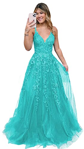 Robe de soirée longue en tulle drapé, col en V glamour et fluidité parfaite