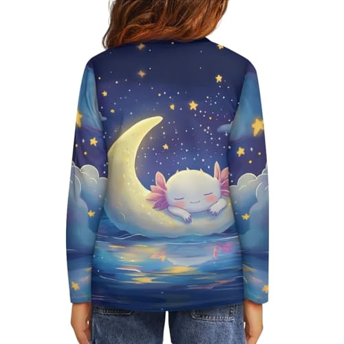 Image of Long Sleeve Shirts for Girls Casual Crewneck Tops Fall Winter Outfits for 3-16 Years Old