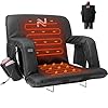 LILYPELLE Wide Heated Stadium Seat Bleacher Seat with Back & Arm Support, Portable 6 Reclinng Positions Stadium Seating for Bleachers, Bleacher Seats for Sports Events, Outing, Travelling