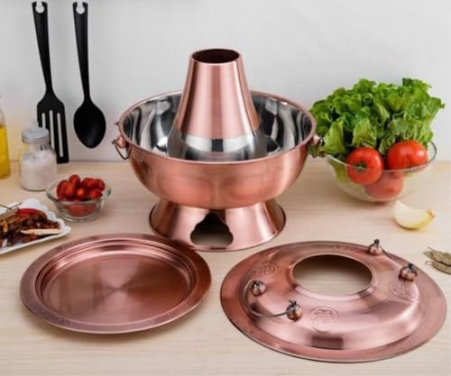 Olla Tradicional de Carbón para Hot Pot 32cm Oro miniatura 3
