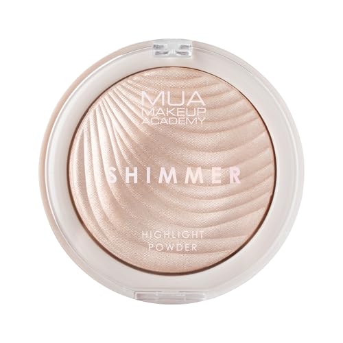 MUA Makeup Academy Shimmer Highlighter Powder Oyster Silk - Highly Pigmented Glow Finish 8 g