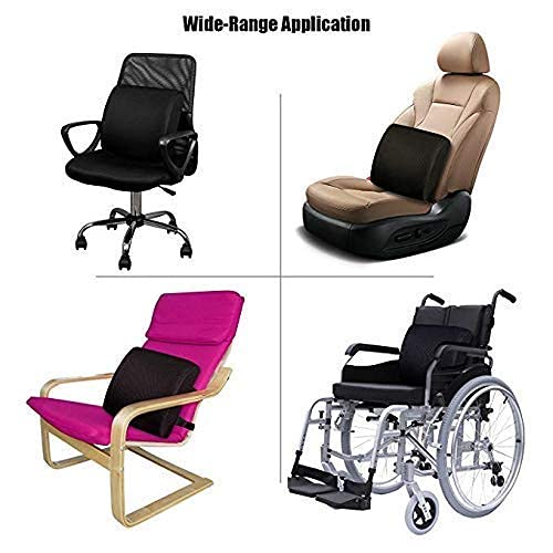 Image of ZAXTY Back Rest Lumbar Half Support for Chair Back Pillow for Car Best Use For Office Home Travel Cars Seat Provides Low Back Support Improves Posture Provides Comfort |Blue|Universal
