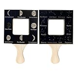 Happlignly Recherche de de la Nature - Cadre de de la Nature Du Viseur Naturel Double Face en Bois, Cadeau pour les Amoureux de la Nature (B)