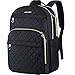 KROSER Laptop Backpack 15.6 Inch Stylish Daypack with USB Charging Port, Water-repellent Nylon Backpack Backpack for Travel/Business/Women/Black