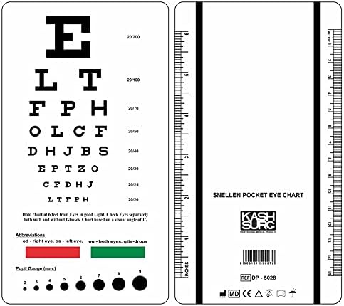 amazon com snellen and rosenbaum pocket eye chart pack of 2 cards industrial scientific