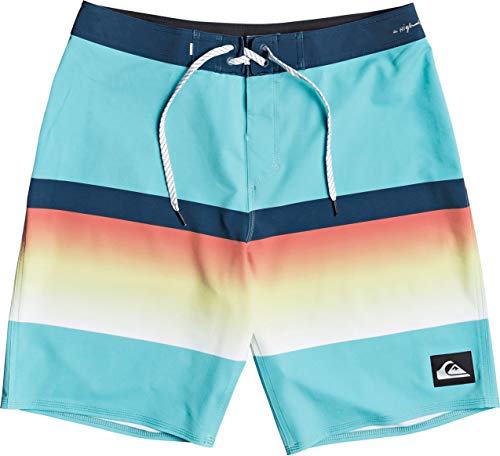 Quiksilver Bermuda De Natação Elástica Slab 50 Cm De Comprimento, Amarelo Misted