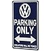 Volkswagen Parking Only Metal Sign - Vintage Volkswagen Sign for Garage or Man Cave