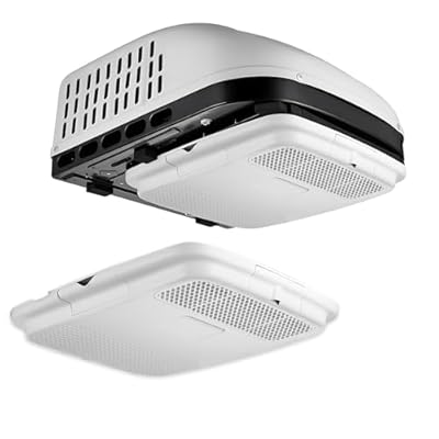 115V Camper Air Conditioner 15000 BTU Quiet RV AC Unit, DC 12 Volt Van Rooftop A/C Units, High Efficiency Fast Cooling for Sleeper Truck, Trailer, Fifth Wheel Food Truck