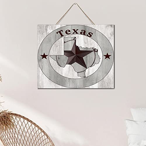 Décoration murale Texas en bois rustique 25x30 cm pour salon - 5