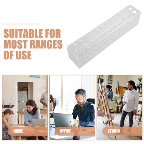 Image of DOITOOL Pen Showing Shelf Stylish Pen Display Stand Makeup Brush Organizer Slot Tabletop Storage for Cosmetics and Stationery Design for Home Office