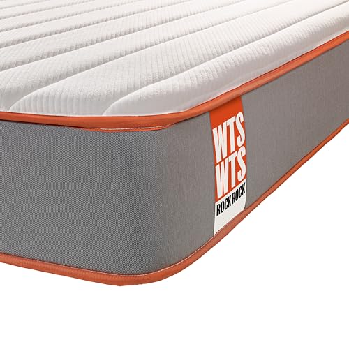 What The Sleep I Colchón sostenible Premium viscoelástico Soja Natural y HR, 26cm I Modelo Rock I 135x190 I Gris I Firmeza Alta, Confort Total I Transpirabilidad Alta I Protección higiénica - imagen 3