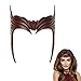 CoserWorld Wanda Mask Headpiece, Latex Scarlet Red Witch Crown for Cosplay Halloween Costume Masquerade Props (A)
